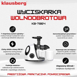 Wyciskarka wolnoobrotowa Klausberg KB-7864 4