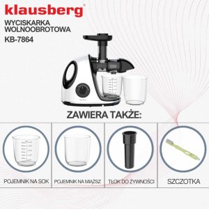Wyciskarka wolnoobrotowa Klausberg KB-7864 7