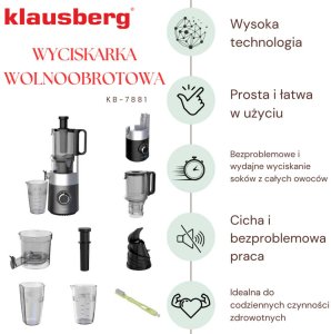 Wyciskarka wolnoobrotowa Klausberg KB-7881 4