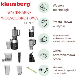Wyciskarka wolnoobrotowa Klausberg KB-7871 4