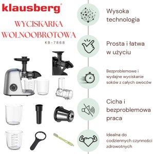 Wyciskarka wolnoobrotowa Klausberg KB-7868 3
