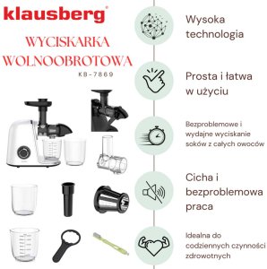 Wyciskarka wolnoobrotowa Klausberg KB-7869 4
