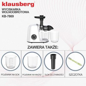 Wyciskarka wolnoobrotowa Klausberg KB-7869 8