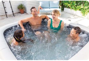 SPA ogrodowe Intex Dmuchane SPA z hydromasażem 4 osobowe INTEX 28450 + Generator chloru 7