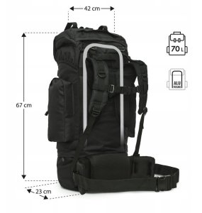 Plecak turystyczny Nils Extreme NC3901 70 l Czarny 6