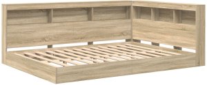 vidaXL vidaXL Łóżko z regałem  Sonoma Oak 140x200 cm z drewna 2