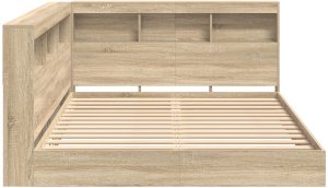 vidaXL vidaXL Łóżko z regałem  Sonoma Oak 140x200 cm z drewna 6
