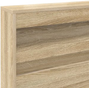 vidaXL vidaXL Łóżko z regałem  Sonoma Oak 140x200 cm z drewna 8