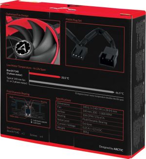 Wentylator Arctic BioniX F140 Red (ACFAN00095A) 6