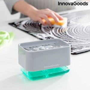 Dozownik do mydła InnovaGoods Dozownik do Płynu do naczyń do Zlewozmywaka 2 w 1 Pushoap 5
