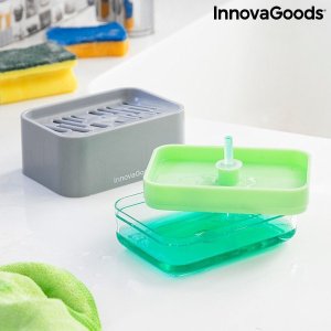 Dozownik do mydła InnovaGoods Dozownik do Płynu do naczyń do Zlewozmywaka 2 w 1 Pushoap 7