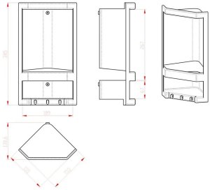 Gedy CORNER SHELF JUNIOR 8079 02 WHITE 2