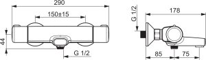 Bateria wannowa Oras BATH AND SHOWER FAUCET 7462U NOVA 2