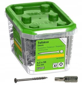 Essve WOOD SCREW FOR TERRACE 4,2X55 A2 (250) 4