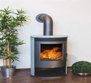 Piec gazowy ABX STOVE TARTU 5 BLACK+SOAPSTONE FINISH 2