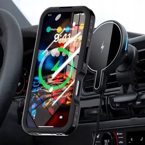 etumi Etui Wodoodporne do Apple iPhone 16 (Do MagSafe, 360, Pancerne, Czarne) 4
