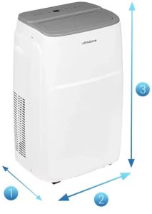 Klimatyzator CLIMATIVE Climative AC41-S JET klimatyzator przenośny 4 1 kW WiFi chłodzenie osuszanie wentylacja do 41 m2 Smart Life uszczelka okienna w zestawie 19