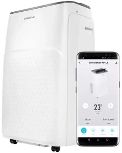 Klimatyzator CLIMATIVE Climative AC41-S JET klimatyzator przenośny 4 1 kW WiFi chłodzenie osuszanie wentylacja do 41 m2 Smart Life uszczelka okienna w zestawie 2