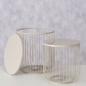 Boltze Zestaw dwóch stolików metalowych CINDY, 41 - 47 cm 2