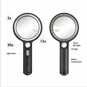 Lampka biurkowa LogiLink LogiLink LED reading magnifier, 30 LED''s, 90mm diameter 3