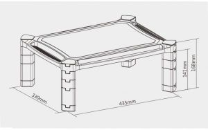 Techly Podstawka pod monitor do 32". czarna (028474) 4
