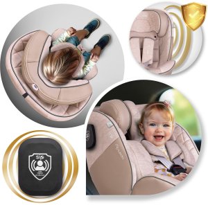 Fotelik samochodowy Nukido Fotelik samochodowy Aero Line beżowy 0-36 kg ISOFIX 9
