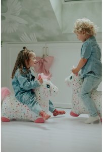 Krea KREA Hop And Bounce Plush Horse, Rainbow 2