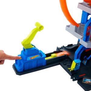 Hot Wheels Mega Garaż GIGAPĘTLA Tor wyścigowy + auto JBM74 3