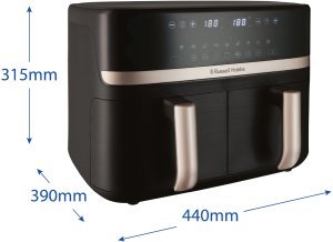 Frytkownica beztłuszczowa Russell Hobbs Airfryer 27680-56/RH Satisfry Dual Basket Air Fry 3