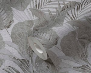 Vipro Group WALLPAPER 393555 GREY LEAVES (12) 3