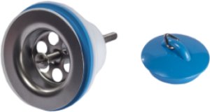 WASTE 1 1/4 WITH SS GRID+PLAST PLUG M205 2