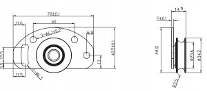 Dorr WHEEL DOOR PUSH LOWER FAST D/50 (10/50) 3