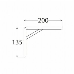 HOLDER SHELF 200X135X30 CR 5901 3