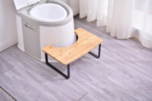 Podnóżek TOALETOWY WC Podest TABORET Łazienkowy ANTYPOŚLIZGOWY DREWNIANY 9
