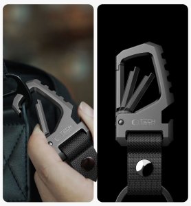 Breloczek IMPACTO GIFTS TECH-PROTECT SLIDELOCK CARABINER KEYCHAIN GUNMETAL 3