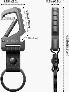 Breloczek IMPACTO GIFTS TECH-PROTECT SLIDELOCK CARABINER KEYCHAIN GUNMETAL 7