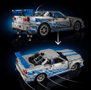 LEGO Technic Samochód Nissan Skyline GT-R (R34) z filmu Fast & Furious (42210) 7