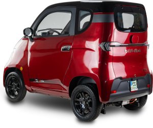 Czterokołowiec lekki, skuter elektryczny zabudowany z dachem MICRO CAR BILI BIKE SIGMA 4 LIT LiFePO4 czerwony jasne wnętrze 6