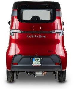 Czterokołowiec lekki, skuter elektryczny zabudowany z dachem MICRO CAR BILI BIKE SIGMA 4 LIT LiFePO4 czerwony ciemne wnętrze 4
