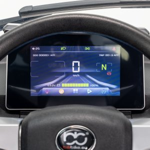 Czterokołowiec lekki, skuter elektryczny zabudowany z dachem MICRO CAR BILI BIKE SIGMA 4 LIT LiFePO4 niebieski ciemne wnętrze 11
