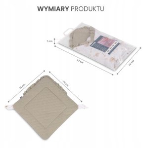 ROŻEK MUŚLINOWY TEDDY SZARY 75x75 8