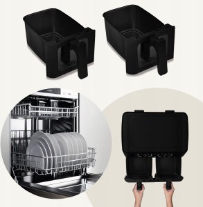 Frytkownica beztłuszczowa Overmax Zeegma Knapper Dual czarny 3