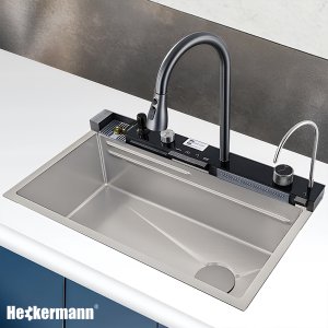 Zlewozmywak Heckermann Zlew wielofunkcyjny z ociekaczem Heckermann A8046X Grafitowy 16