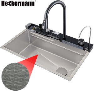 Zlewozmywak Heckermann Zlew wielofunkcyjny z ociekaczem Heckermann A8046X Grafitowy 20