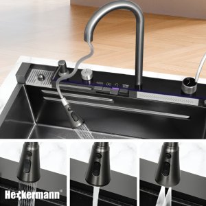 Zlewozmywak Heckermann Zlew wielofunkcyjny z ociekaczem Heckermann A8046X Grafitowy 4