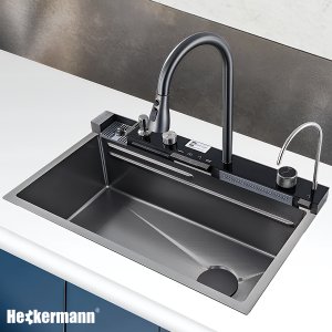 Zlewozmywak Heckermann Zlew wielofunkcyjny z ociekaczem Heckermann A8046X Grafitowy 7
