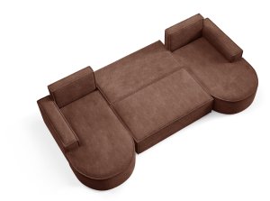 Sofello NAROŻNIK MOLLY FUNKCJA SPANIA TKANINA BOUCLE FORMA U quelle 26 6