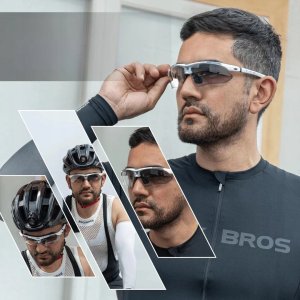 RockBros Okulary rowerowe polaryzujące 10002 Zestaw białe 4