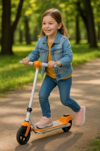Hulajnoga elektryczna Atmosphera Hulajnoga Elektryczna Dla Dzieci Dziecka Led 10 Km/h Zasięg 8 Km Kiddoboo / Kby2whi / Y2 / Kiddorider / Pomarańczowy 10