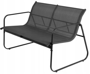 Koopman Zestaw mebli ogrodowych czarny Sofa, 2 fotele, stolik Na taras i do ogrodu 3